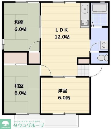 パナサンビューハイツ A棟の物件間取画像